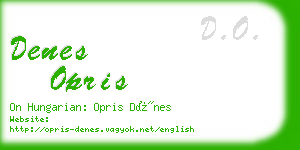 denes opris business card